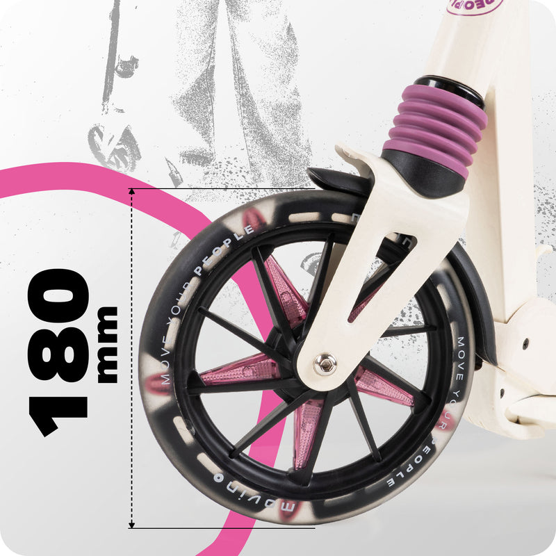 180 mm wheels tailored for kids.